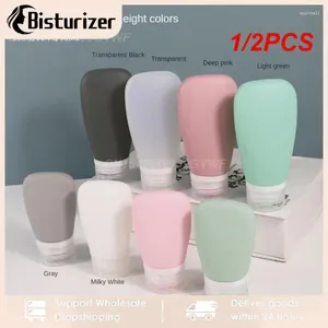 Storage Bottles 1/2PCS Silicone Refillable Bottle Empty Travel Portable Packing Press Lotion Shampoo Cosmetic Squeeze Containers Tools