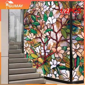 Window Stickers 1/2st Privacy Film Artscape Magnolia Non Adhesive Static Cling Glass Sun UV Blocking Heat