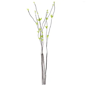 Decorative Flowers 4 Pcs False Willow Branch Decoration For Room Fake Plant Wedding Ceremony Decorations Glued