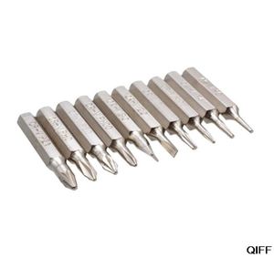 Drop ShipWhole 10pcs 28mm Magnetic Precision Screwdriver Bit Set Multifunctional Hex Torx Head Repair Tool June 254492859