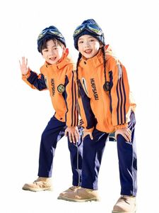 生徒のための学校の制服の屋外ジャケット、fi冬の子供の服は男の子と女の子のための子供の服をセットc97x＃