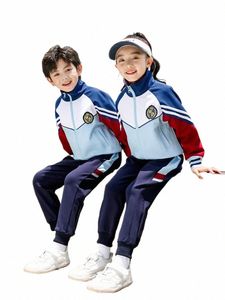 Skolklassens uniform Set Spring and Autumn School Clothes Autumn Games Three Piece Kindergarten Uniforms Y1PG#