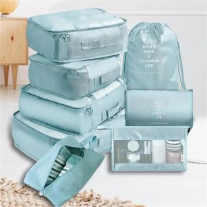 Aufbewahrungstaschen 24pcs/Set Reisetasche Koffer Packungsset Hüllen tragbarer Gepäck Organizer Kleider Schuh Tidy Beutel Großhandel Großhandel