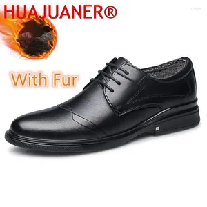 Casual Shoes 2024 Men's Genuine Leather High Quality Business Big Size 38-48 Black Man Dress Autumn Winter Warm Mens