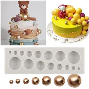 Bakningsformar 3D Hemisphere Pearl Ball Silicone Cake Mold Candy Fondant Chocolate Mögel Diy Kök Köken Dekorationsverktyg