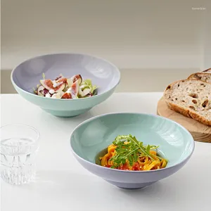 Bowls 2 Pack Ceramic Bowl 7.5 Inches Porcelain Soup Large Deep Plate Kitchen Tableware Ramen Salad Home Decor Dinnerware