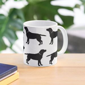 Muggar svarta labradorer kaffe mugg te cups keramik