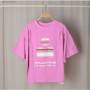 2024SS Isabel Marant Damen Sommer Designer T-Shirt Mode Brief Drucken Casual T-Shirts Frauen Slub Baumwolle Kurzarm T-Shirt für Mädchen