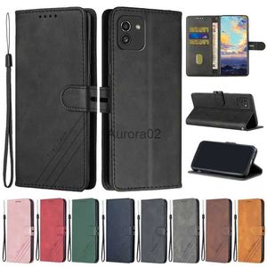 Mobiltelefonfodral för Samsung Galaxy A03 Case Leather Flip On Funna Galaxya03 A 03S Core Magnetic Wallet Cover YQ240330