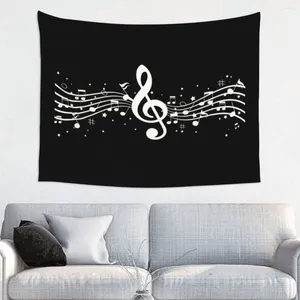 Tapestries Custom Music Note Tapestry Hippie Room Decor Wall Hanging For Dorm Home Decoration