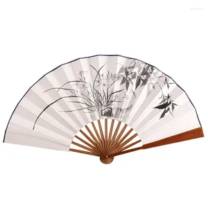 Decorative Figurines Hand Painted Paper Fan Chinese Portable Artist DIY Fold Fans Retro Bamboo Gift Vintage Men/women Drama