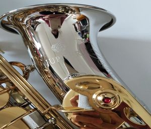 Jupiter JAS1100SG Altsaxophon Eb Tune Messing Musikinstrument Nickel versilberter Körper Goldlack Key Saxophon mit Koffer Mouthp9541151
