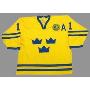 24S 11 DANIEL ALFREDSSON 2002 Team Sweden Men's Hockey Jersey Embroidery Stitched Customize any number and name Jerseys