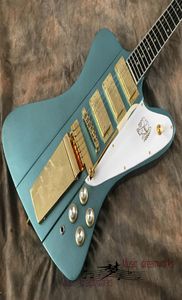 China E-Gitarre OEM-Shop E-Gitarre G Thunderbird-Gitarre Hochwertiges glänzendes Metallic-Blau1226475