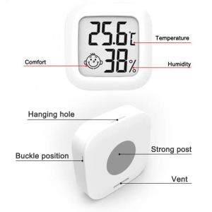 Mini termômetro LCD LCD Temperatura Digital Sala Higrômetro Sensor de medidor interno Medidor de umidade interno Termômetro de temperatura Medida Ferramenta