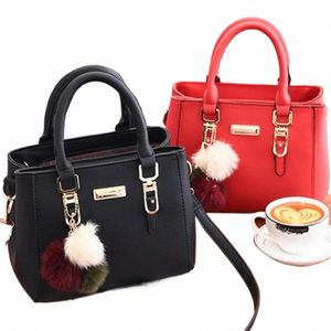 Kvinna handväska fi elegant all-match kvinnlig crossbody väska enkel färg pu läder kontor lady satchel axel väskor l3qe#