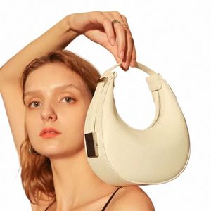 2023 Frühling/Sommer Korean Versi von Nischencrescent Mo Bag Neue One-Shoulder-Unterarm-Tasche Frau Trend halb Mo Satteltasche Q649#