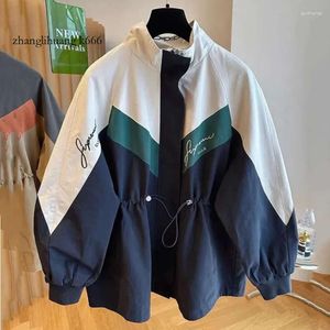 Casacos de trincheira feminina Spring Autumn Women Jacket Moda 2024 coreano Casual Capuz Slim Windbreaker feminino Wild Loose Ladies Outerwear Tops