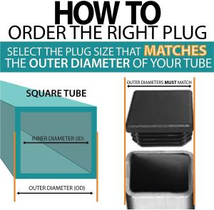 10st Square Plast Plug Insert Rörrörslockslös