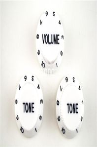 White Black Font 1 Volume2 Tone Knobs Electric Guitar Control Knobs For Fender Strat Style Guitar Wholes9660845