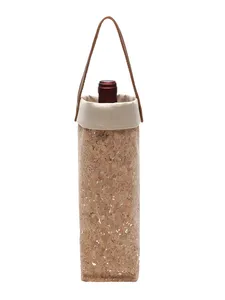 Storage Bags Bottle Cork Wine Carrier Insulated Leather Handle Gift Packing Tote Cooler Bag