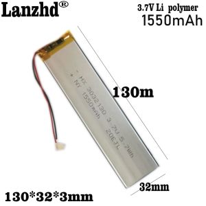 3032130 3.7V 1550mAh Lityum Polimer Pil Lipo Hücreleri LED ışıklar için Bluetooth Klavye Araç Kamera Kayıt cihazı