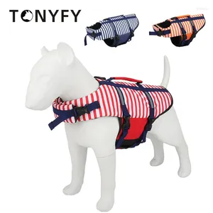 Vestuário para cães Pet Life Jacket Stripe Swimsuit Colete Verão Reflexivo Filhote de Cachorro Float Coat Swim Roupas Cães Suprimentos