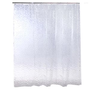 Cortinas de chuveiro 3D cortina de banho cubos claros água transparente plástico EVA mais grosso (transparente)