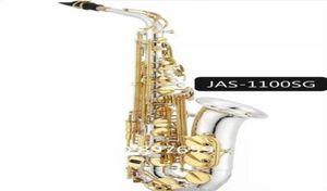 Jupiter JAS1100SG Sassofono contralto Mib Tune Ottone Strumento musicale Nichel Argento Corpo laccato Chiave dorata Sax con custodia Boccaglio5881455