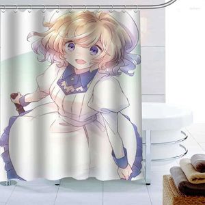 Cortinas de chuveiro tecido de poliéster personalizado inventado cortina de inferência banheiro moderno à prova d'água com banho de gancho 0406