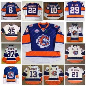 24s 40 personalizar Bridgeport Tigers Hockey Jersey 10 Scott Mayfield J 6 Esse Joensuu 29 Brook Nelson 13 COLIN MCDONALD 22 Nino Niederreiter