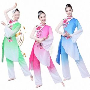 Kobiety i dziewczyna jangge klasyczny taniec e elegancki sg garnitury dla dorosłych chiński fan taniec natialny taniec odzieży x5mt#