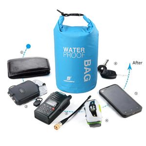 2L/3L/5L/10L vattentät torr påse Pack Sack Swimming Rafting Kayaking River Trekking Floating Sailing Canoing Boating Water Påsar