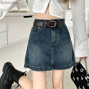 Skirts Skorts Rimocy Summer Streetwear Jeans Mini Skirts Women Harajuku Vintage Y2K Hight Waist Skirt Woman Clubwear Fashion Denim Short Skirt 240330