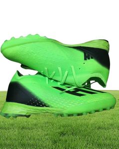 Botas de futebol de qualidade X Speedportal1 TF IN Mens Indoor Turf Knit Chuteiras de futebol de couro macio e confortável treinadores Messis Soccer S6801637