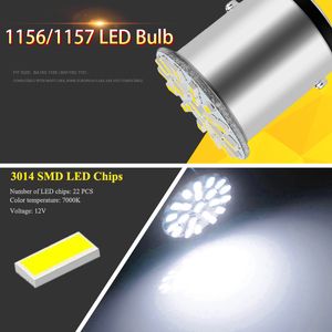 10 PCS P21W BA15S 1156 LED Bulbs P21/5W BAY15D 1157 Reverse Lights 12V 7000K White Super Bright Tail Brake Parking Backup Lamps