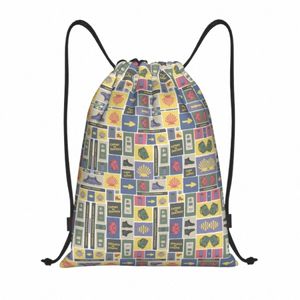 custom Buen Camino De Santiago Drawstring Bags Men Women Lightweight Scallop Shell Sports Gym Storage Backpack y45m#