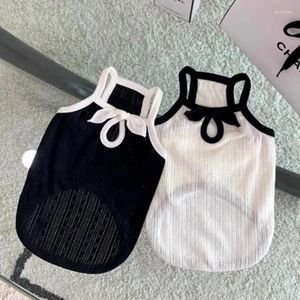 Dog Apparel Pet Clothes For Small Dogs Summer Puppy Clothing Cotton Sleeveless Tshirt Chihuahua Yorkies Maltese Outfit With Bow