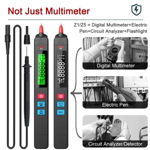 BSDE Digital Multímetro Tipo de caneta Smart Multitester Auto Range DC CA Capacitância OHM NCV HZ Diodo Live Wire Tester Meter