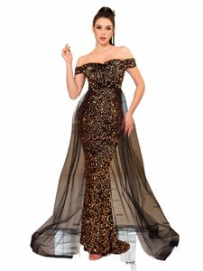 Pailletten Abend Prom Dres Ballkleid Mesh Rock Hot Pink Black Gold Party LG Off Shoulder Sleevel r0eq #