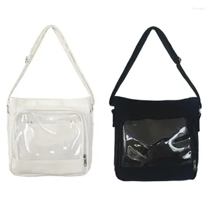 Sacos de ombro Crossbody Uniform Bag Ita Clear Schoolbag para menina estudante escola de grande capacidade