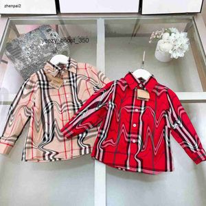 Burberrlies Luxury Child Shirt Multi color stripe design baby shirt Size 100-150 CM high quality kids designer clothes girls boys Blouses Jan20