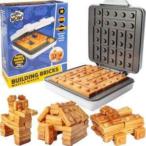 Brick Electric Waffle Maker Gotowanie zabawy, może budować naleśniki w ciągu kilku minut budowania domów, samochodów itp. Wafle z ustami - rozmiar ugryzienia