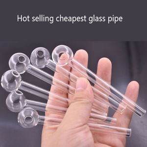 Hot Selling Cheapest 4inch Bubbler Smoking Pipe Thick Pyrex Tube Glass Oil Burner Pipe Tobcco Herb Glass Oil Nails Pipe Best Gift for Smoker Tool