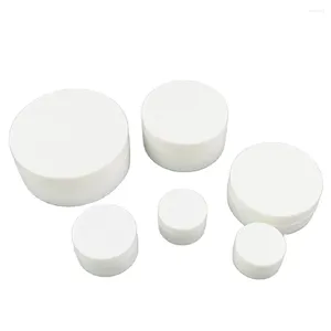 Bottiglie di stoccaggio 30g 50g 100g 120g 1oz 4oz Portatile in plastica bianca da viaggio Vuoto Vaso per crema Scatola Bottiglia per trucco cosmetico Contenitore per barattolo 24 pezzi