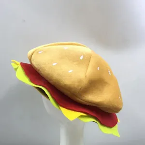 Articoli per feste per bambini adulti Divertente cappello fantasia veloce a forma di hamburger Costume di Carnevale di Halloween