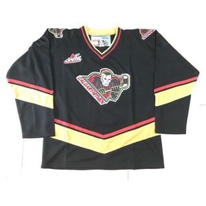 24s Calgary Hitmen Whl Siyah Premier Hokey Jersey Nakış Dikişli Herhangi Bir Sayı ve Ad Forma Özelleştir