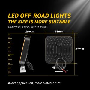 Lumo di lavoro di lavoro a prova di polvere a led automatica Lampada di guida quadrata 48w 12V 12V Feerklift Feelight Spotlight Truck Off Tractor Road