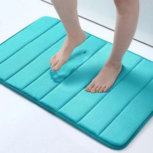 Bath Mats A1407ZXW Absorbent Bathroom Mat Non-Slip Shower Rug Soft Memory Foam Kitchen Floor Carpet Coral Velvet Pad Home Decoration