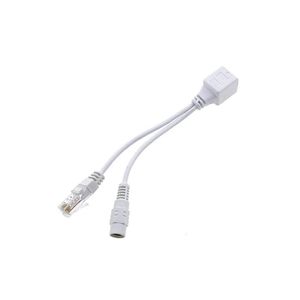 2024 POE -adapterkabel RJ45 Kabelkraft över Ethernet -adapterinsprutare Splitter DC 12 V 1 par för IP -kameror